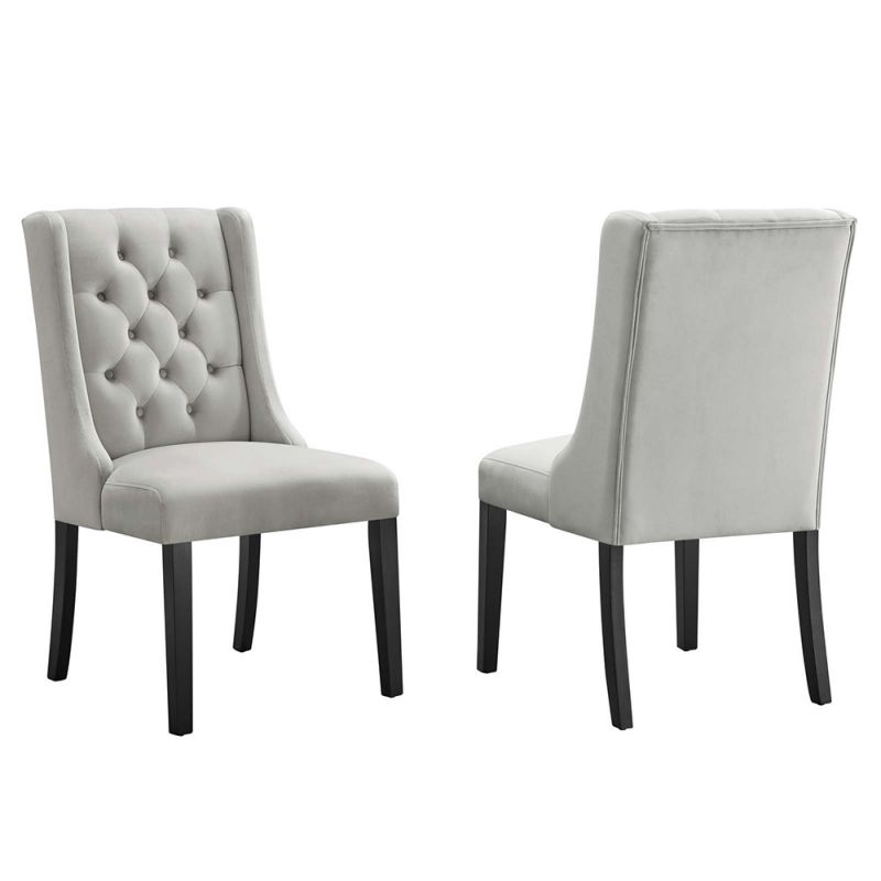 Modway - Baronet Performance Velvet Dining Chairs - (Set of 2) - EEI-5013-LGR