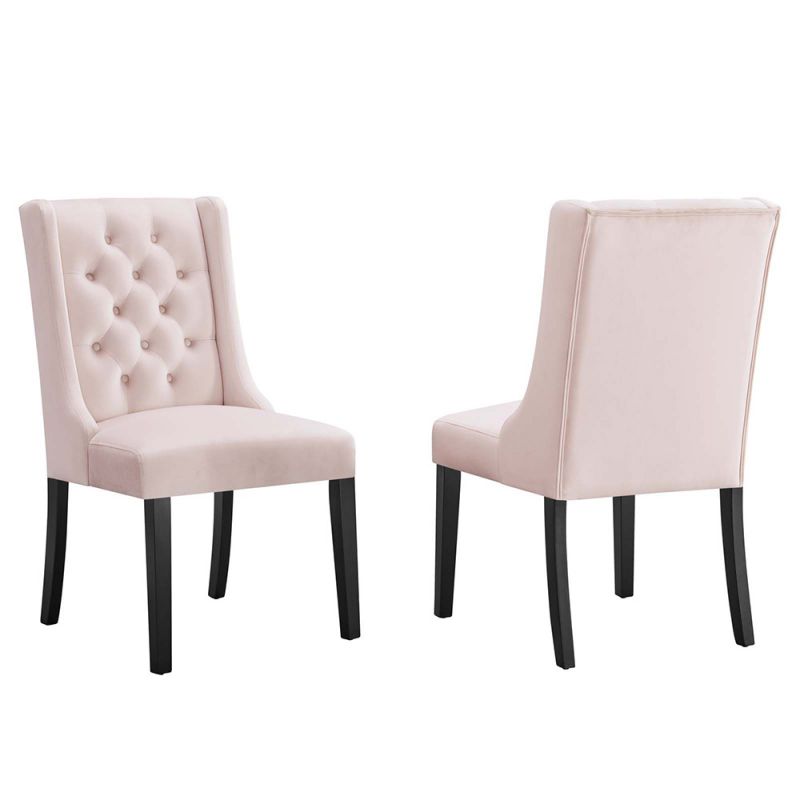 Modway - Baronet Performance Velvet Dining Chairs - (Set of 2) - EEI-5013-PNK