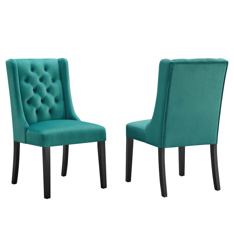Modway - Baronet Performance Velvet Dining Chairs - (Set of 2) - EEI-5013-TEA