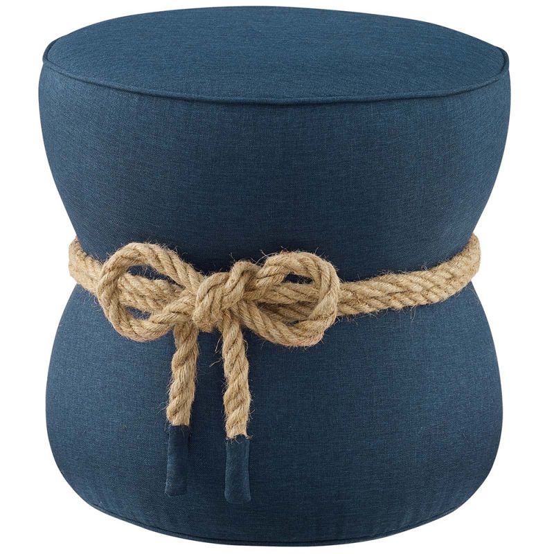 Modway - Beat Nautical Rope Upholstered Fabric Ottoman - EEI-3483-BLU