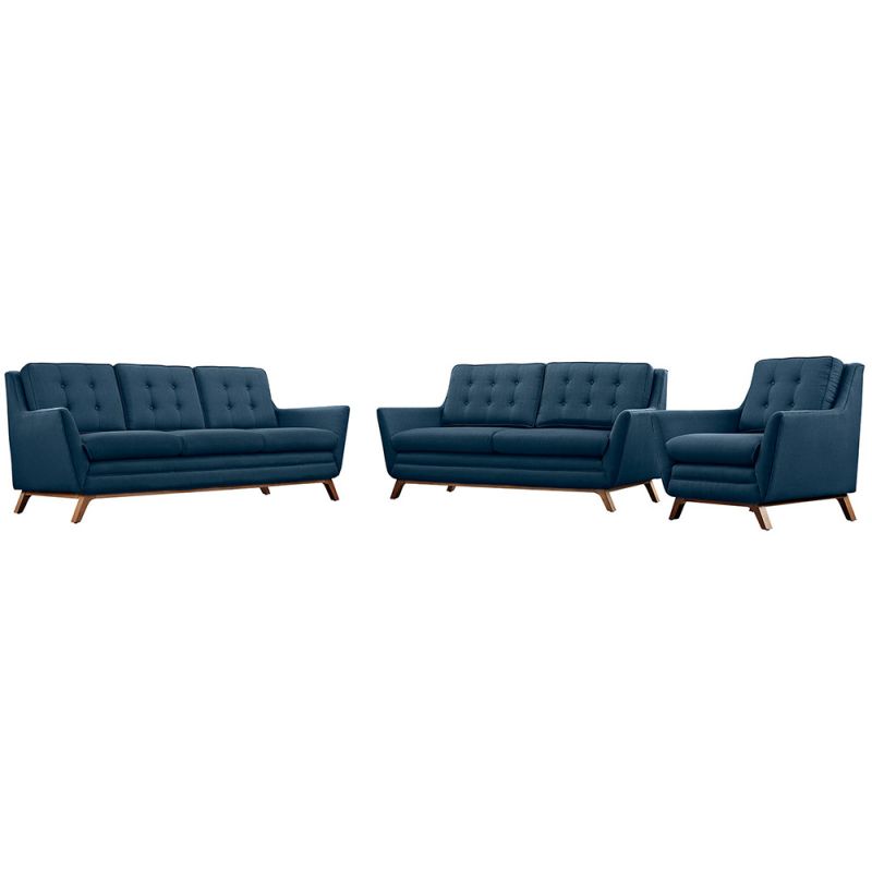 Modway - Beguile Living Room Set Upholstered Fabric - 3 Piece Set - EEI-2431-AZU-SET