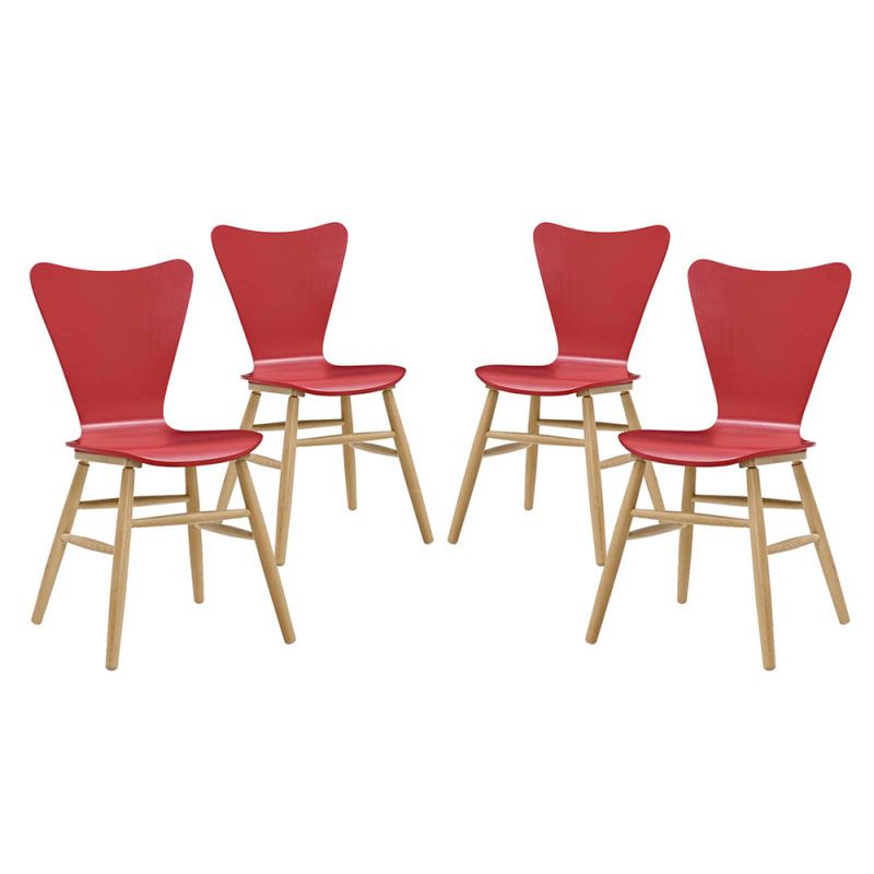 Modway - Cascade Dining Chair (Set of 4) - EEI-3380-RED