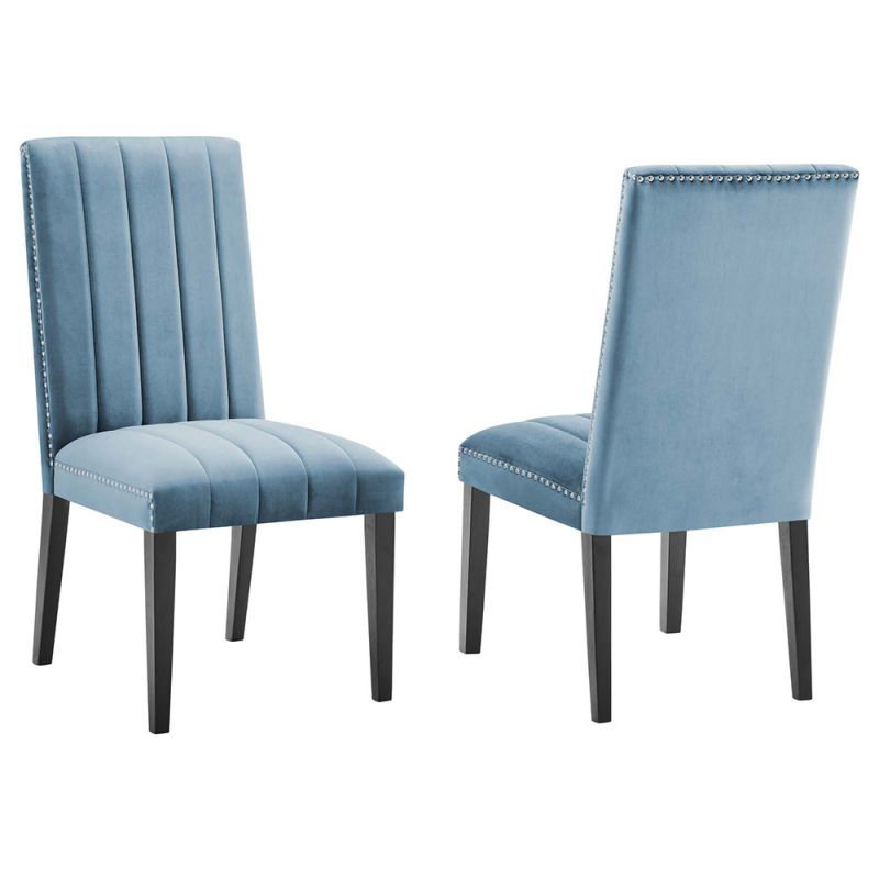 Modway - Catalyst Performance Velvet Dining Side Chairs - (Set of 2) - EEI-5081-LBU