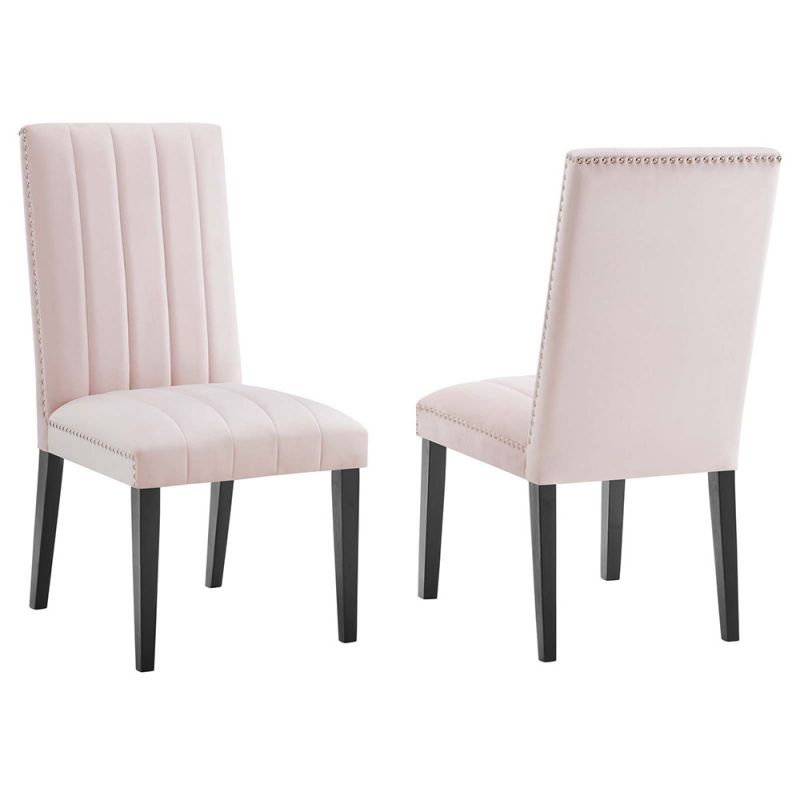 Modway - Catalyst Performance Velvet Dining Side Chairs - (Set of 2) - EEI-5081-PNK