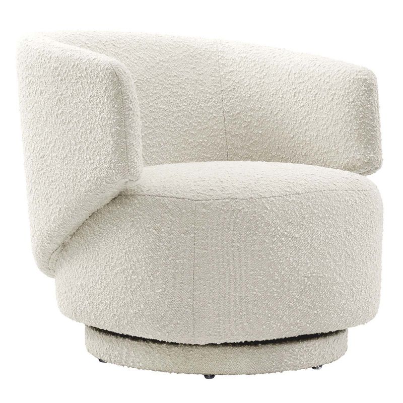 Modway - Celestia Boucle Fabric Swivel Chair in Ivory - EEI-6357-IVO