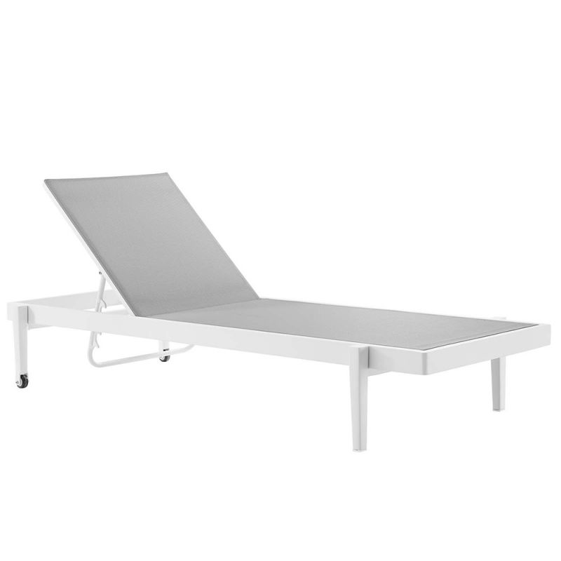 Modway - Charleston Outdoor Patio Chaise Lounge Chair - EEI-3610-WHI-GRY