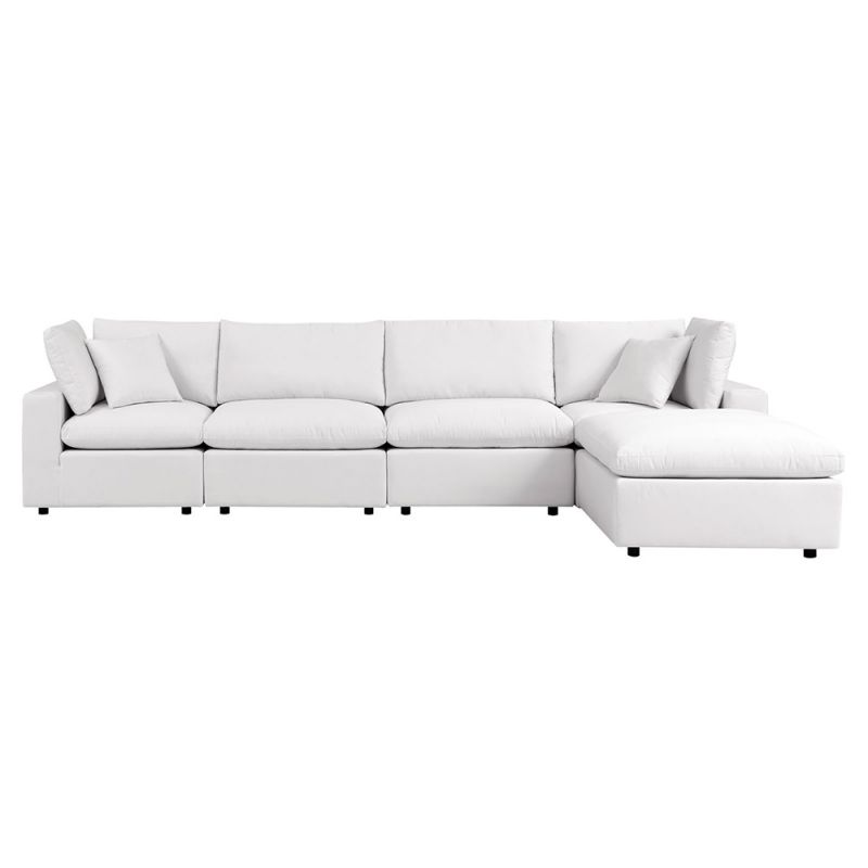 Modway - Commix 5-Piece Outdoor Patio Sectional Sofa - EEI-5583-WHI