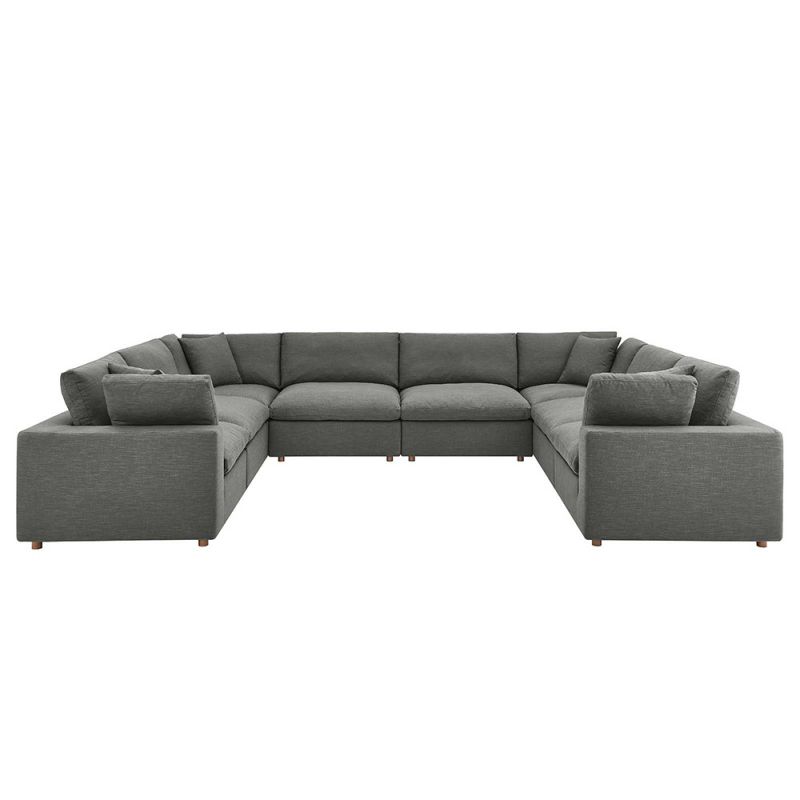 Modway - Commix Down Filled Overstuffed 8-Piece Sectional Sofa - EEI-3363-GRY