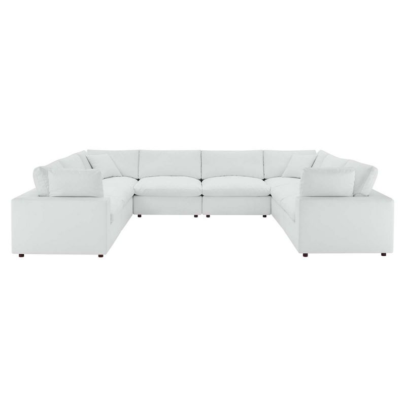 Modway - Commix Down Filled Overstuffed Vegan Leather 8-Piece Sectional Sofa - EEI-4923-WHI