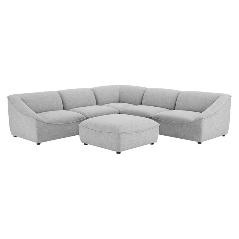 Modway - Comprise 6-Piece Sectional Sofa in Light Gray - EEI-5411-LGR