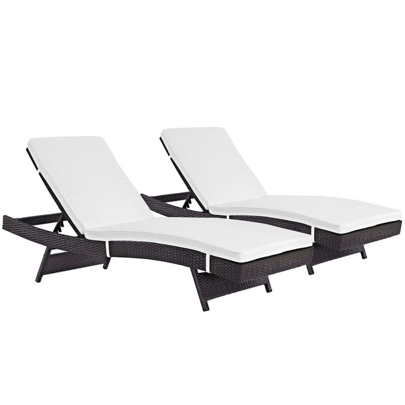 Modway - Convene Chaise Outdoor Patio (Set of 2) - EEI-2428-EXP-WHI-SET