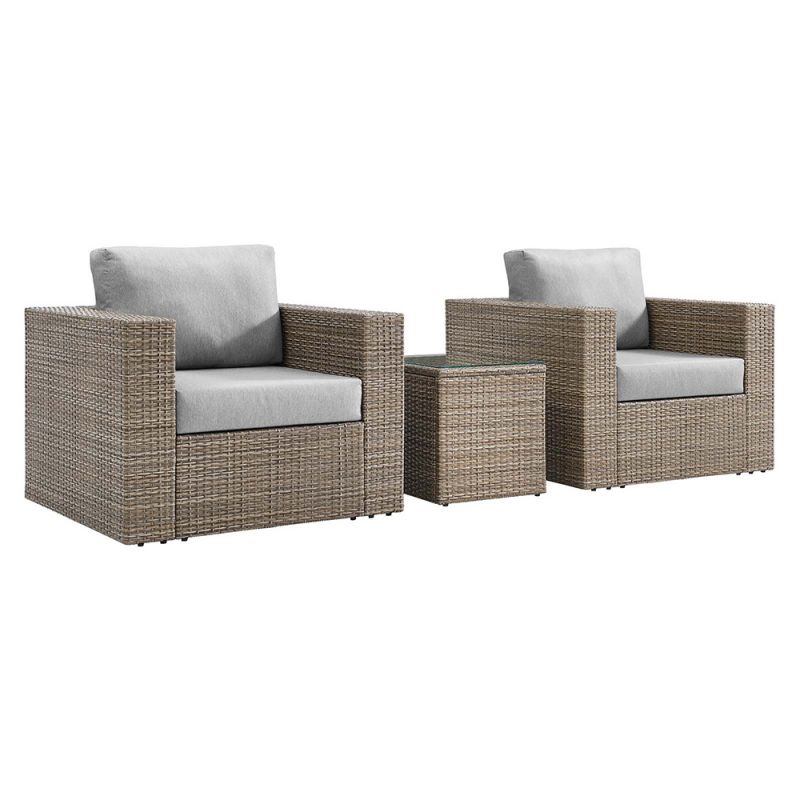 Modway - Convene Outdoor Patio Outdoor Patio 3-Piece Furniture Set - EEI-6327-CAP-GRY