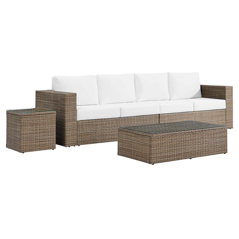 Modway - Convene Outdoor Patio Outdoor Patio 4-Piece Furniture Set - EEI-6330-CAP-WHI
