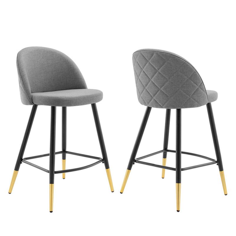 Modway - Cordial Fabric Counter Stools - (Set of 2) - EEI-4528-LGR