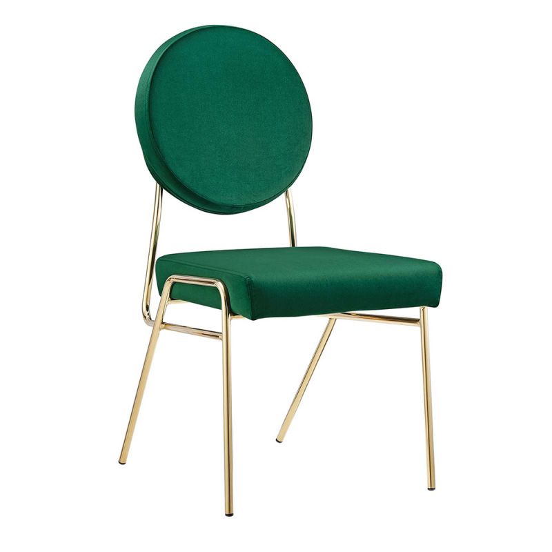 Modway - Craft Performance Velvet Dining Side Chair - EEI-6252-GLD-GRN