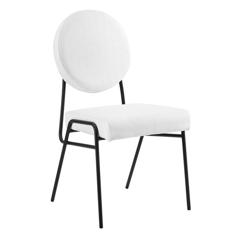 Modway - Craft Upholstered Fabric Dining Side Chairs - (Set of 2) - EEI-6582-BLK-WHI