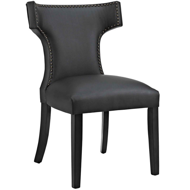 Modway - Curve Vegan Leather Dining Chair - EEI-2220-BLK