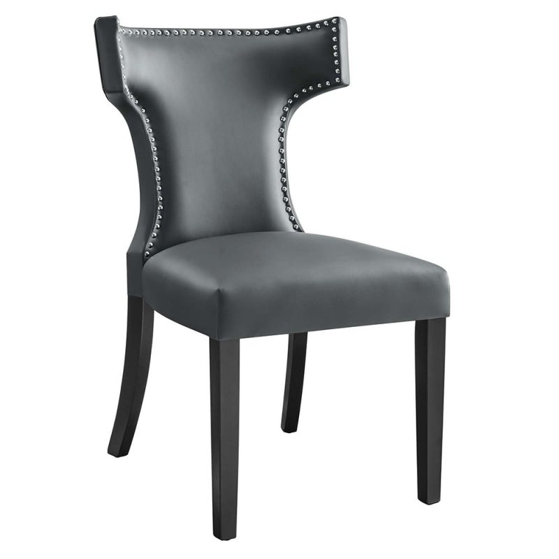 Modway - Curve Vegan Leather Dining Chair - EEI-2220-GRY