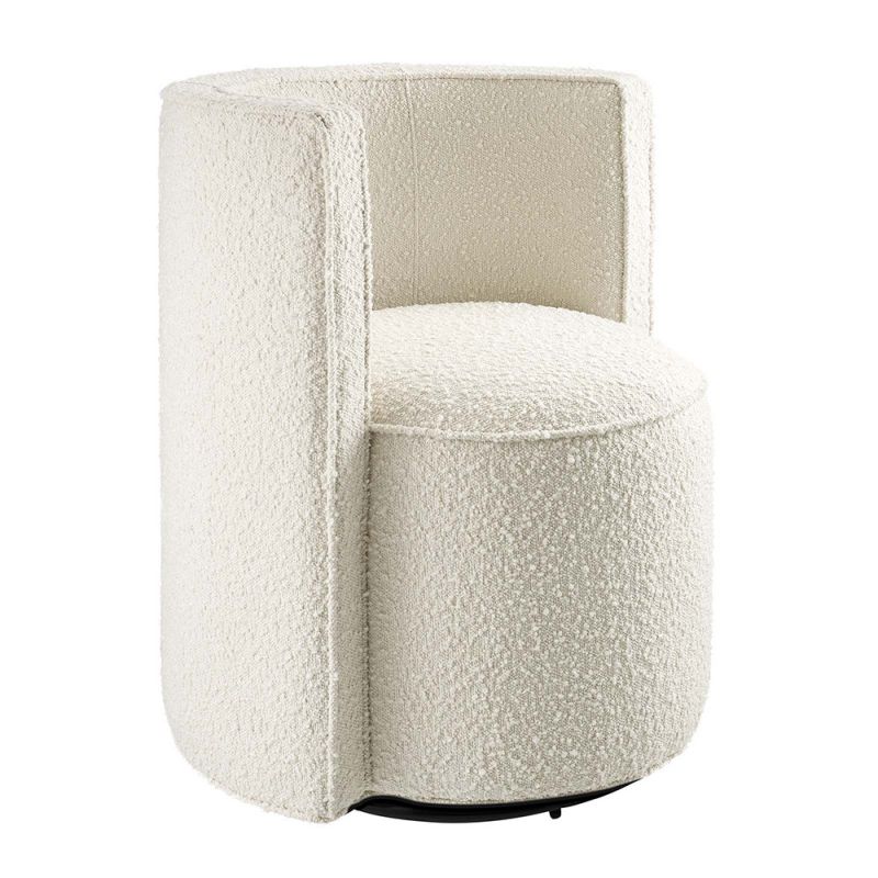 Modway - Della Boucle Fabric Swivel Chair in Ivory - EEI-6223-IVO