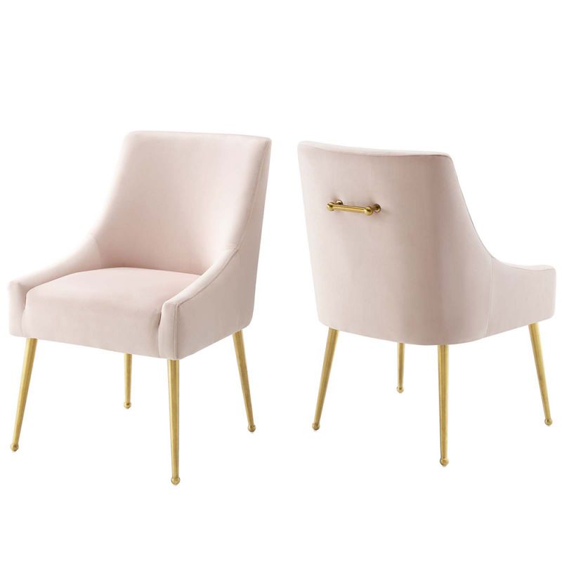 Modway - Discern Upholstered Performance Velvet Dining Chair (Set of 2) - EEI-4148-PNK