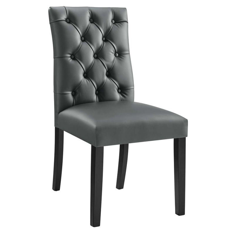Modway - Duchess Button Tufted Vegan Leather Dining Chair - EEI-2230-GRY