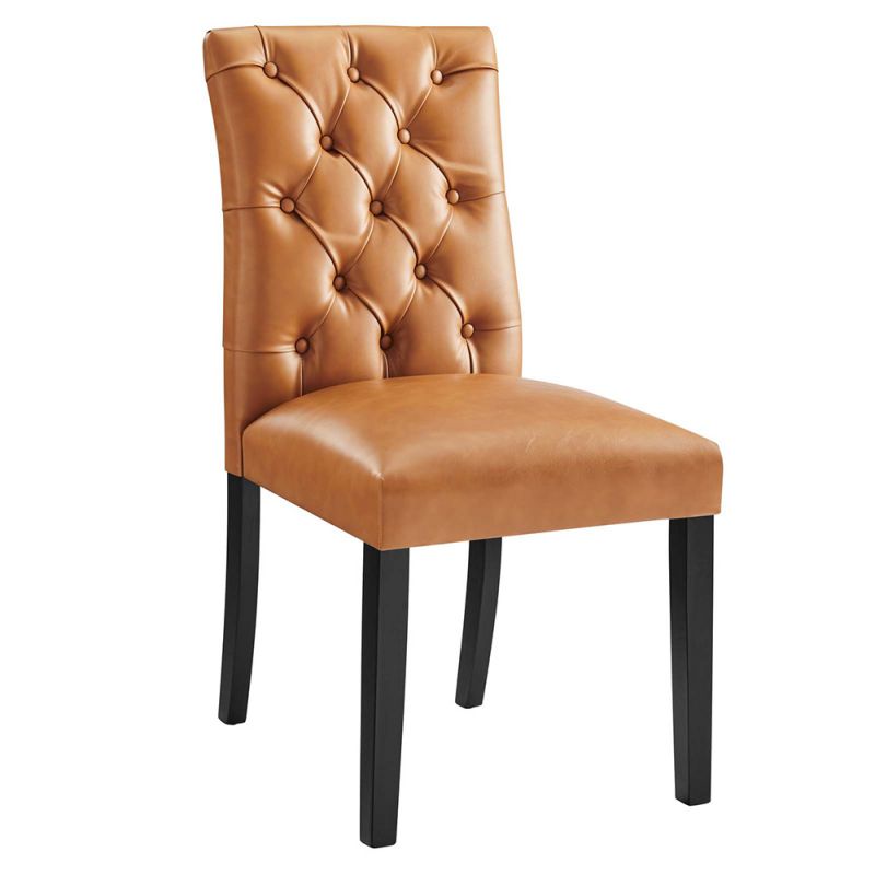 Modway - Duchess Button Tufted Vegan Leather Dining Chair - EEI-2230-TAN