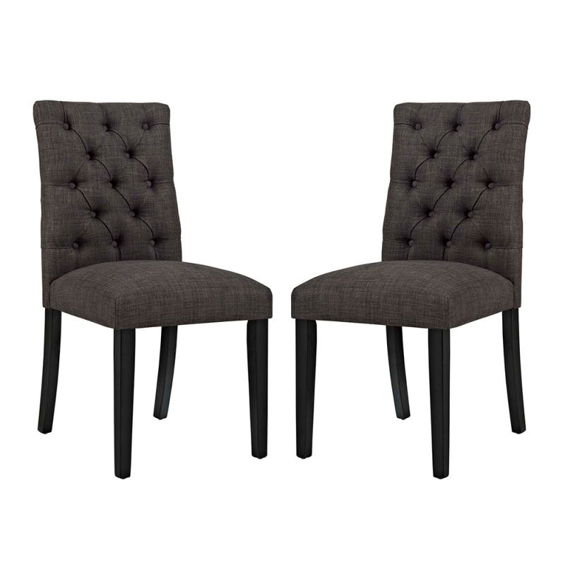 Modway - Duchess Dining Chair Fabric (Set of 2) - EEI-3474-BRN