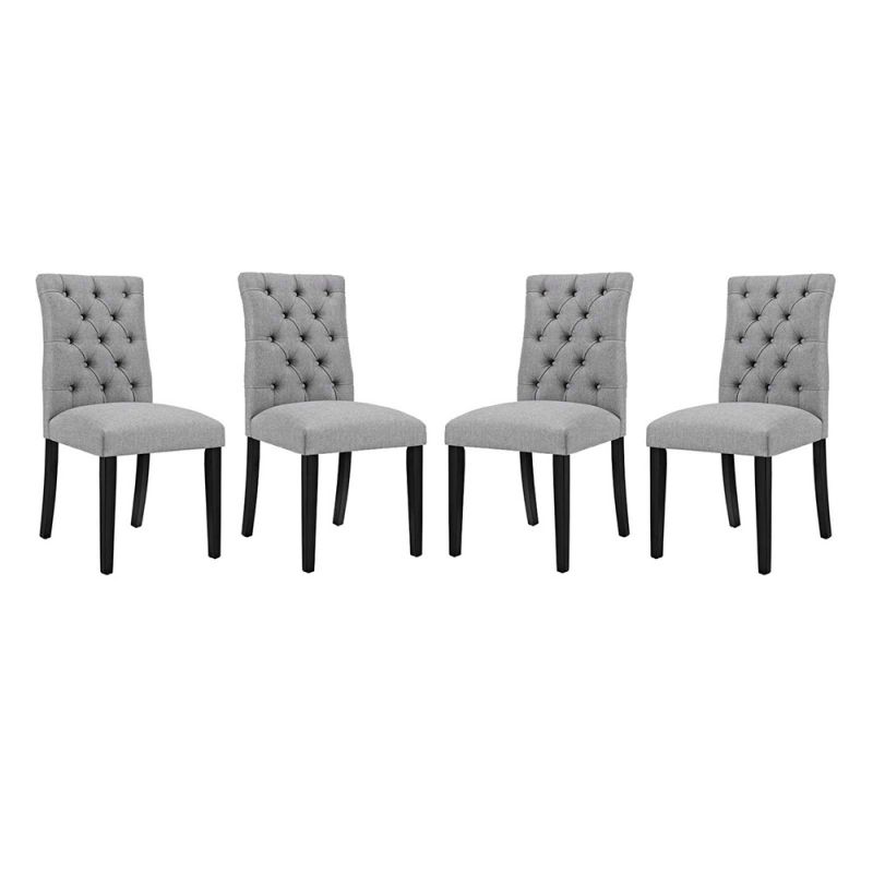 Modway - Duchess Dining Chair Fabric (Set of 4) - EEI-3475-LGR