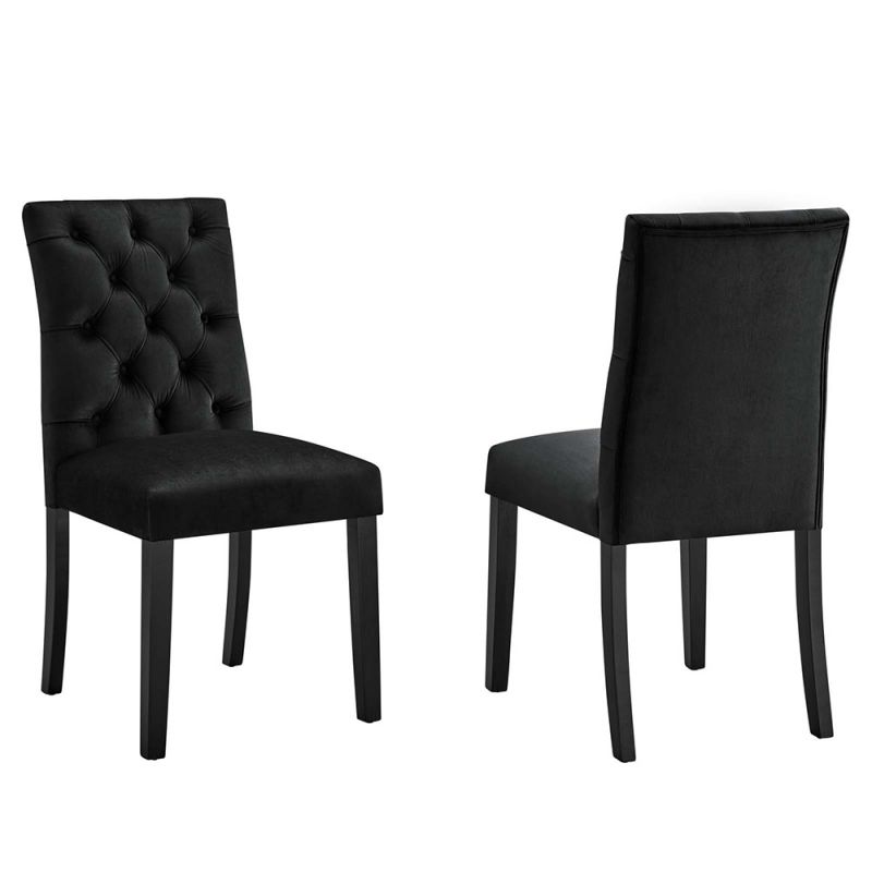 Modway - Duchess Performance Velvet Dining Chairs - (Set of 2) - EEI-5011-BLK