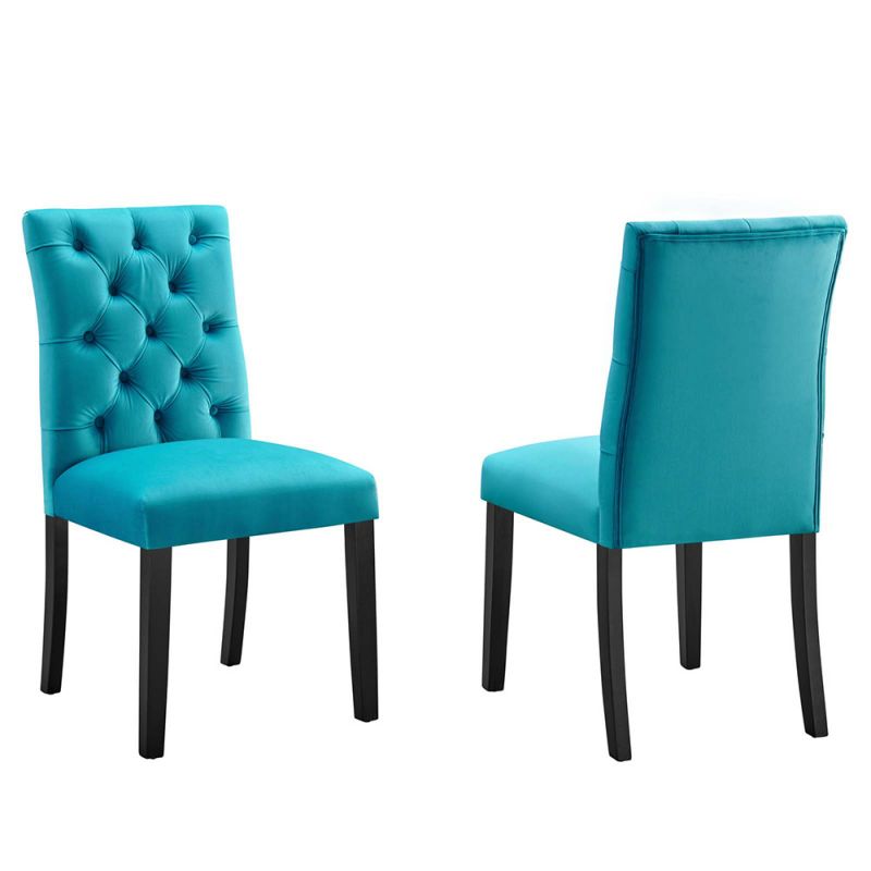 Modway - Duchess Performance Velvet Dining Chairs - (Set of 2) - EEI-5011-BLU