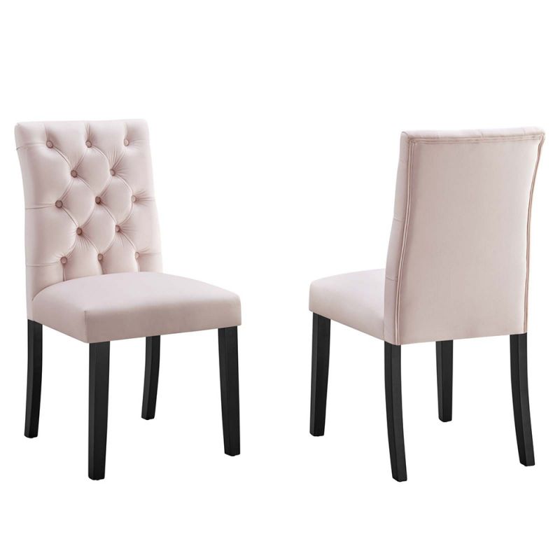 Modway - Duchess Performance Velvet Dining Chairs - (Set of 2) - EEI-5011-PNK