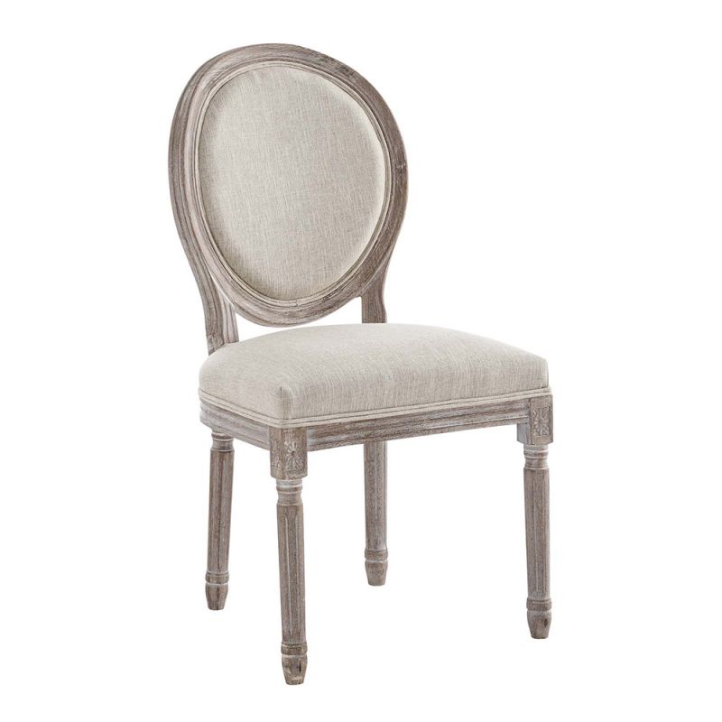 Modway - Emanate Vintage French Upholstered Fabric Dining Side Chair - EEI-2821-BEI