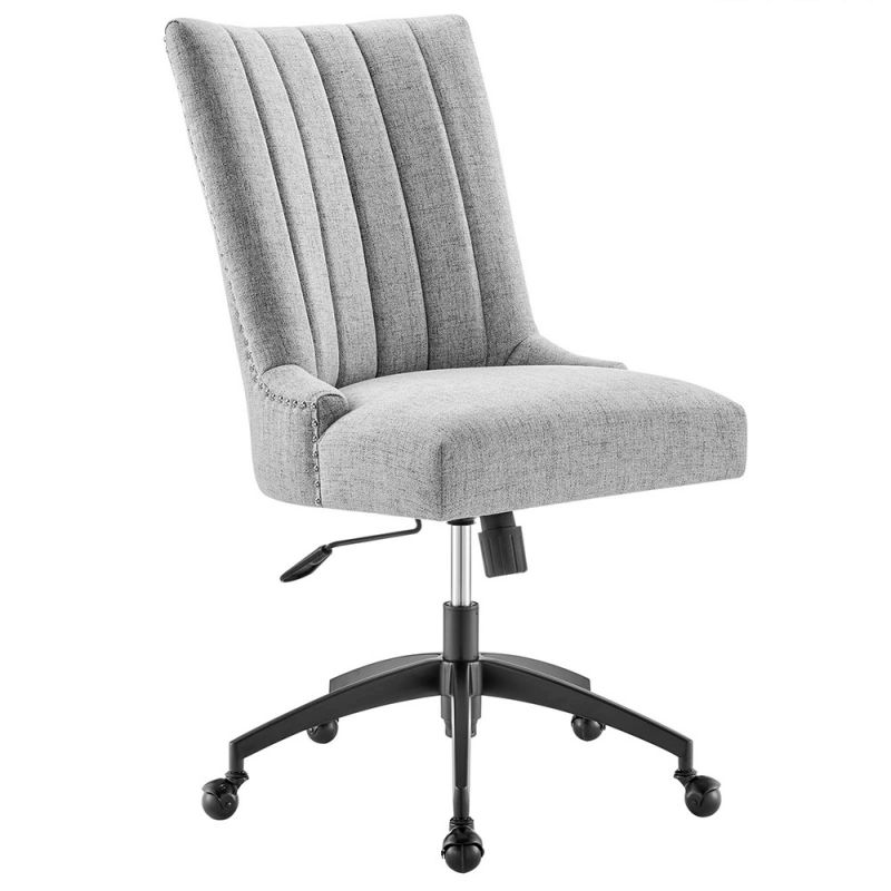 Modway - Empower Channel Tufted Fabric Office Chair - EEI-4576-BLK-LGR