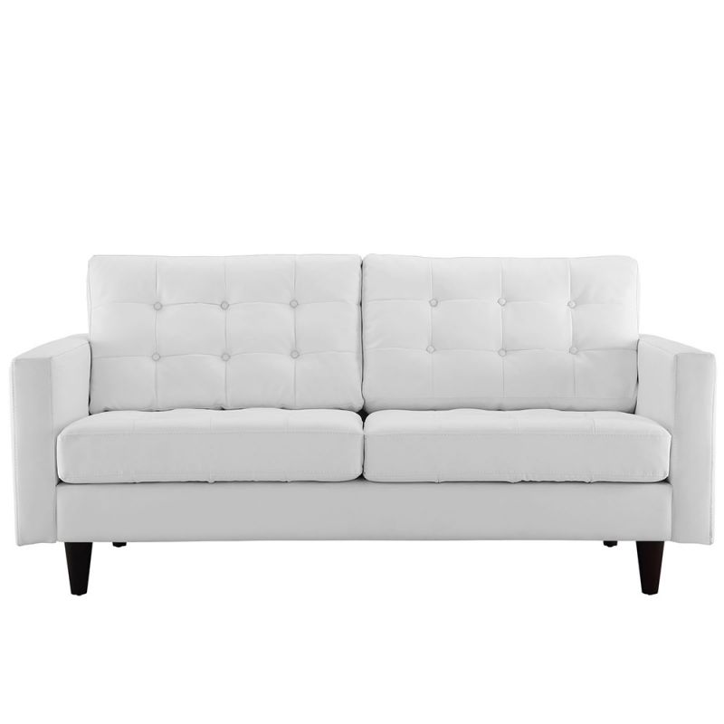 Modway - Empress Bonded Leather Loveseat - EEI-1546-WHI