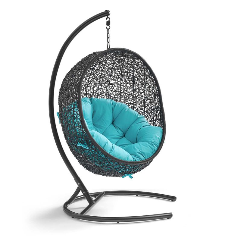 Modway - Encase Swing Outdoor Patio Lounge Chair - EEI-739-TRQ-SET