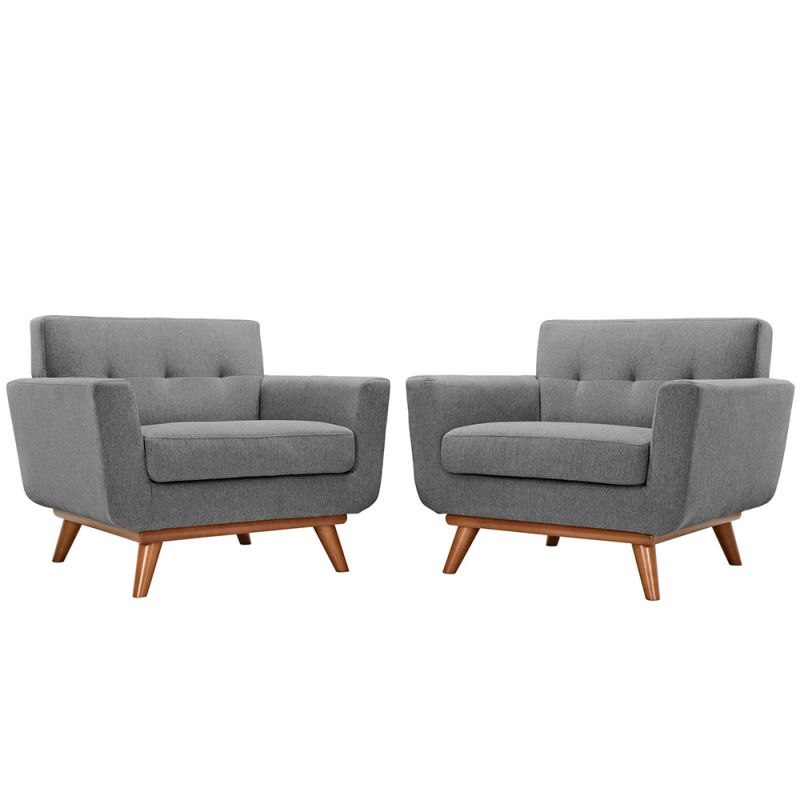 Modway - Engage Armchair Wood (Set of 2) - EEI-1284-GRY