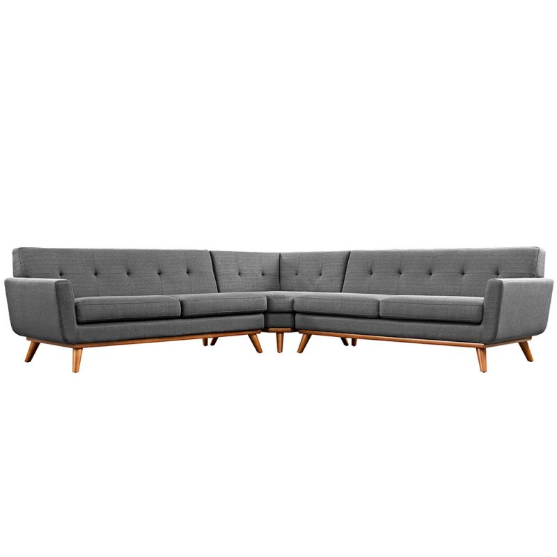 Modway - Engage L-Shaped Upholstered Fabric Sectional Sofa - EEI-2108-DOR-SET