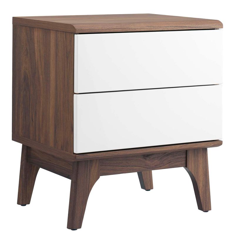 Modway - Envision 2-Drawer Nightstand - MOD-7069-WAL-WHI