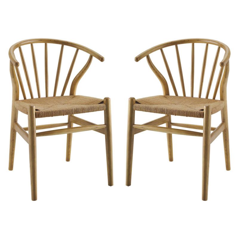 Modway - Flourish Spindle Wood Dining Side Chair (Set of 2) - EEI-4168-NAT