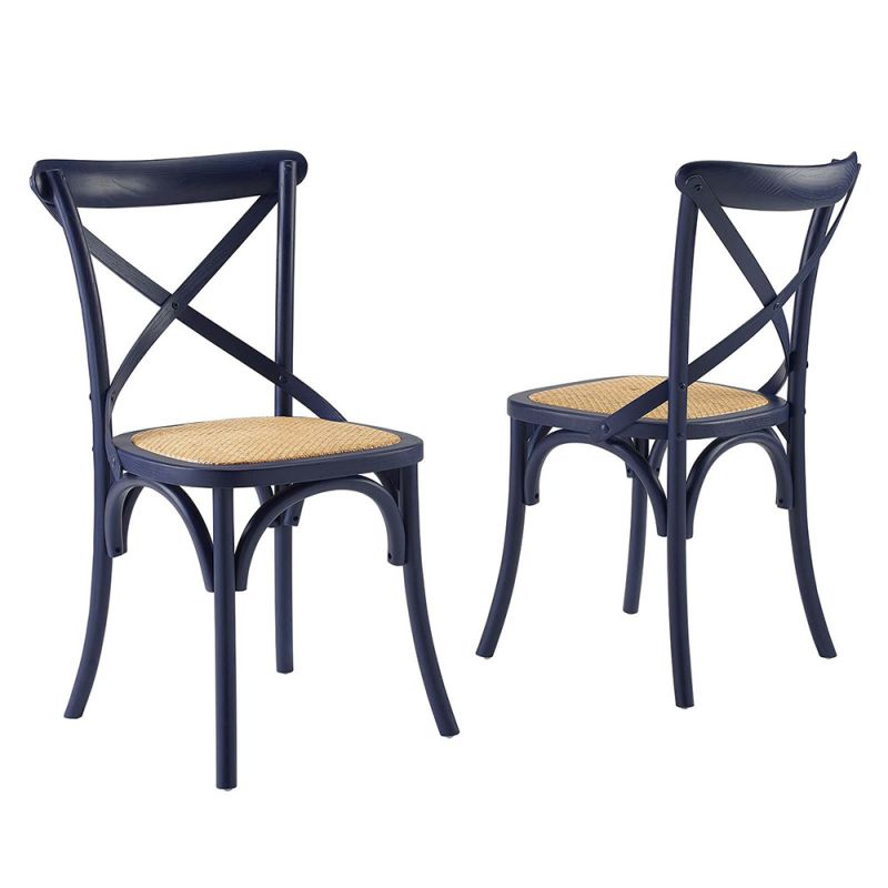 Modway - Gear Dining Side Chair (Set of 2) in Midnight Blue - EEI-3481-MID