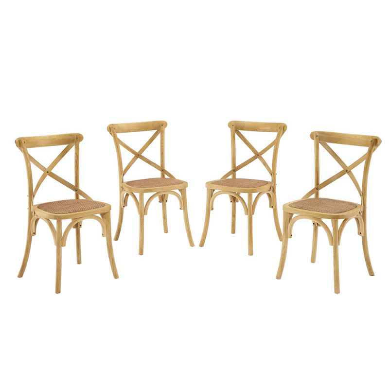 Modway - Gear Dining Side Chair (Set of 4) in Natural - EEI-3482-NAT
