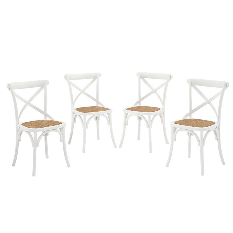 Modway - Gear Dining Side Chair (Set of 4) in White - EEI-3482-WHI