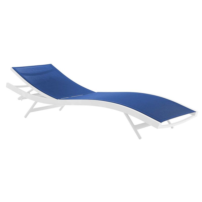 Modway - Glimpse Outdoor Patio Mesh Chaise Lounge Chair - EEI-3300-WHI-NAV
