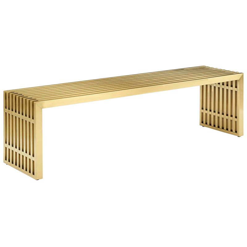 Modway - Gridiron Large Stainless Steel Bench - EEI-3000-GLD