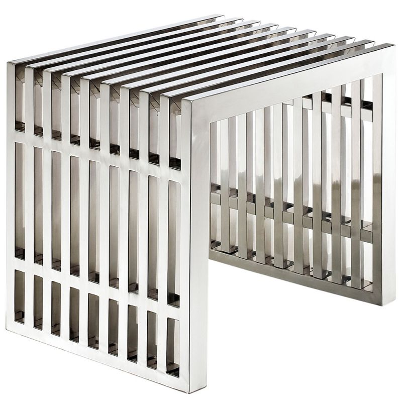 Modway - Gridiron Small Stainless Steel Bench - EEI-569-SLV
