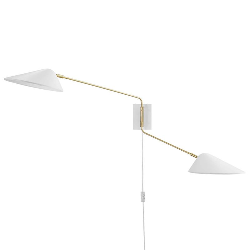 Modway - Journey 2-Light Swing Arm Wall Sconce - EEI-5294-WHI