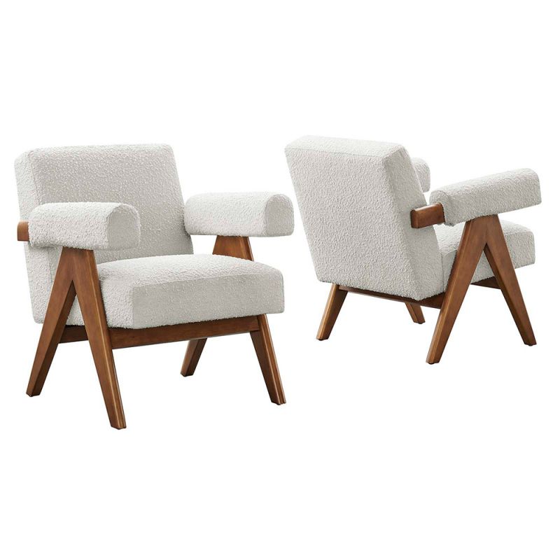 Modway - Lyra Boucle Fabric Armchair - (Set of 2) - EEI-6703-IVO