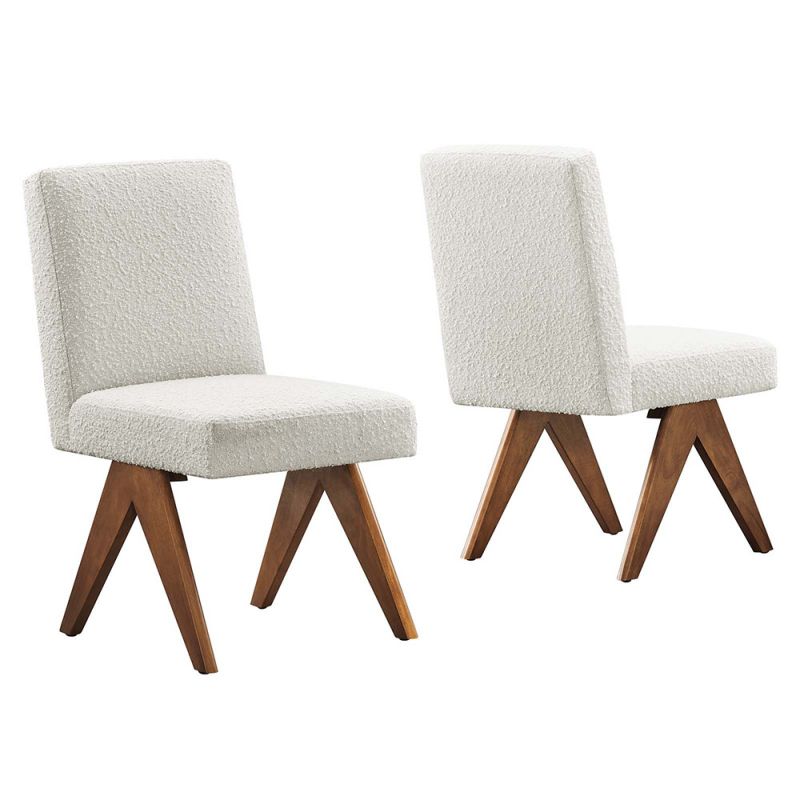 Modway - Lyra Boucle Fabric Dining Room Side Chair - (Set of 2) - EEI-6508-IVO