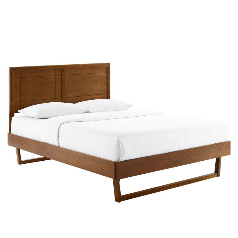 Modway - Marlee Twin Wood Platform Bed With Angular Frame - MOD-6627-WAL