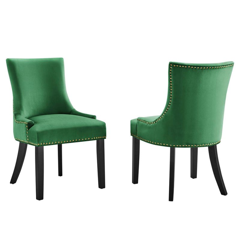 Modway - Marquis Performance Velvet Dining Chairs - (Set of 2) - EEI-5010-EME